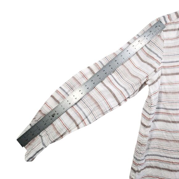 Garnet Hill Women's 100% Linen Button Shirt Tunic Medium Beach Resort Lagenlook - Picture 9 of 10